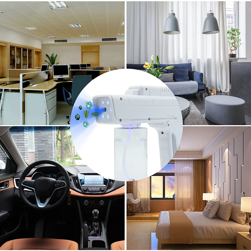 

Mist Disinfection Machine Electric ULV Sprayer Portable Steam Atomizer Spray Blue Light Nanos