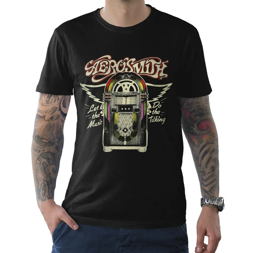 Aerosmith Винтажная футболка, рок-группа футболка, мужские все размеры