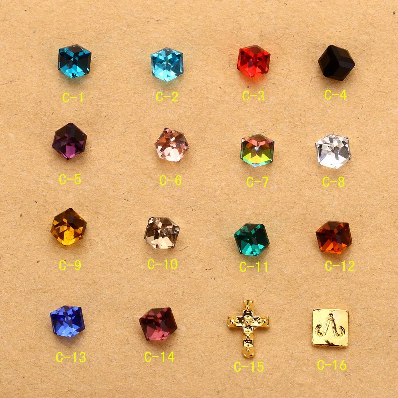 

Новый стиль, 10 шт., Стразы для ногтей, 4 х4 мм, кристалл 3DSquare diamond Аксессуары для маникюра, ювелирные изделия, кристалл для нейл-арта