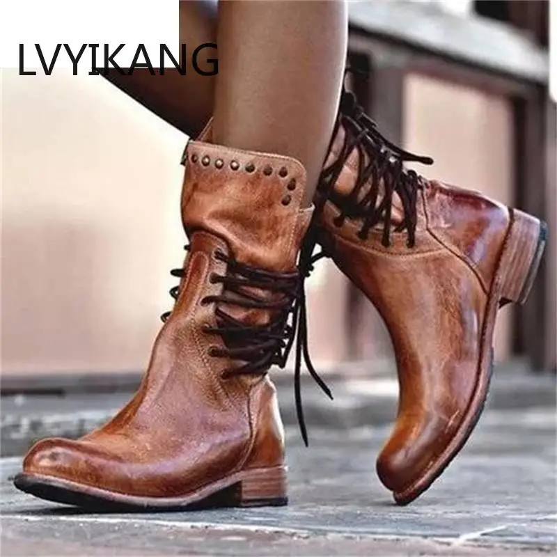 Новые осенние женские туфли в ретро-стиле Туфли-лодочки Женские ботинки Ботинки