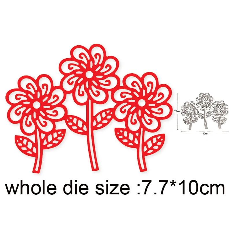 

2020 new Metal dies Wildflower Leaf Cutting Dies Stencils For DIY Scrapbooking dies Album Cards Paper Decoration Embossing dies
