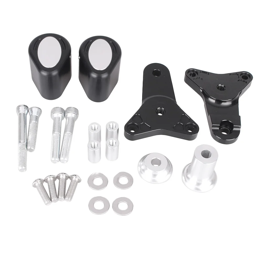 Черный Для Suzuki GSXR 600 750 2011 2012 2013 GSXR600 GSXR750 K11 рамки ползунок аварии Защитный протектор ЧПУ Алюминий+ ABS Пластик - Цвет: Черный