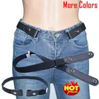 Мужские, женские, мужские, с пряжкой, эластичные, регулируемые, невидимый ремень для джинсовых брюк