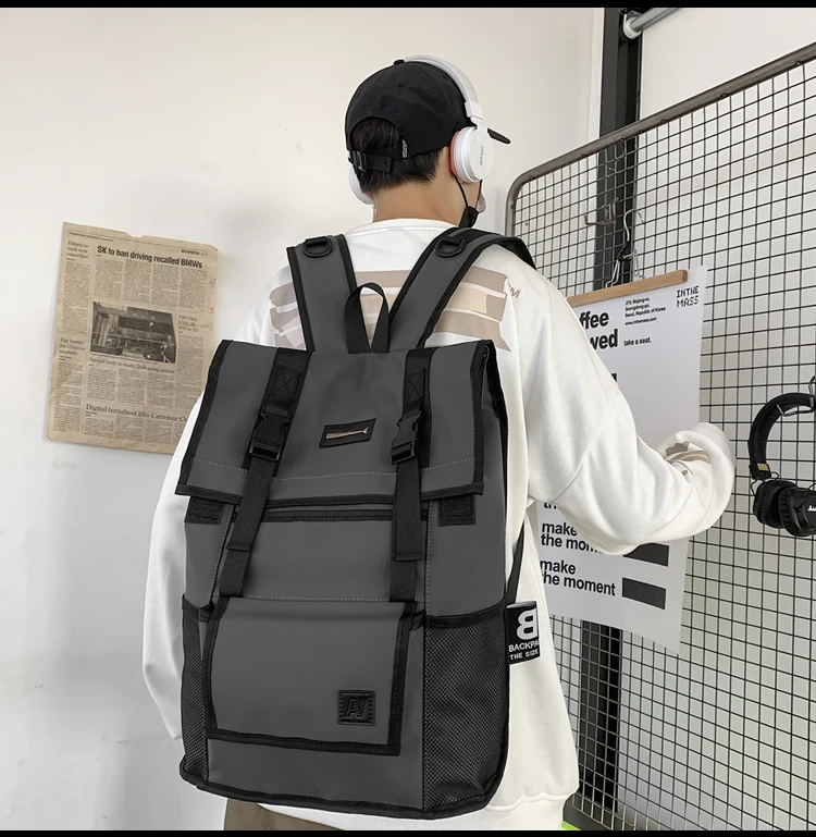 

YTX445 Tooling school bag male large-capacity net red backpack college student class bag wild travel backpack