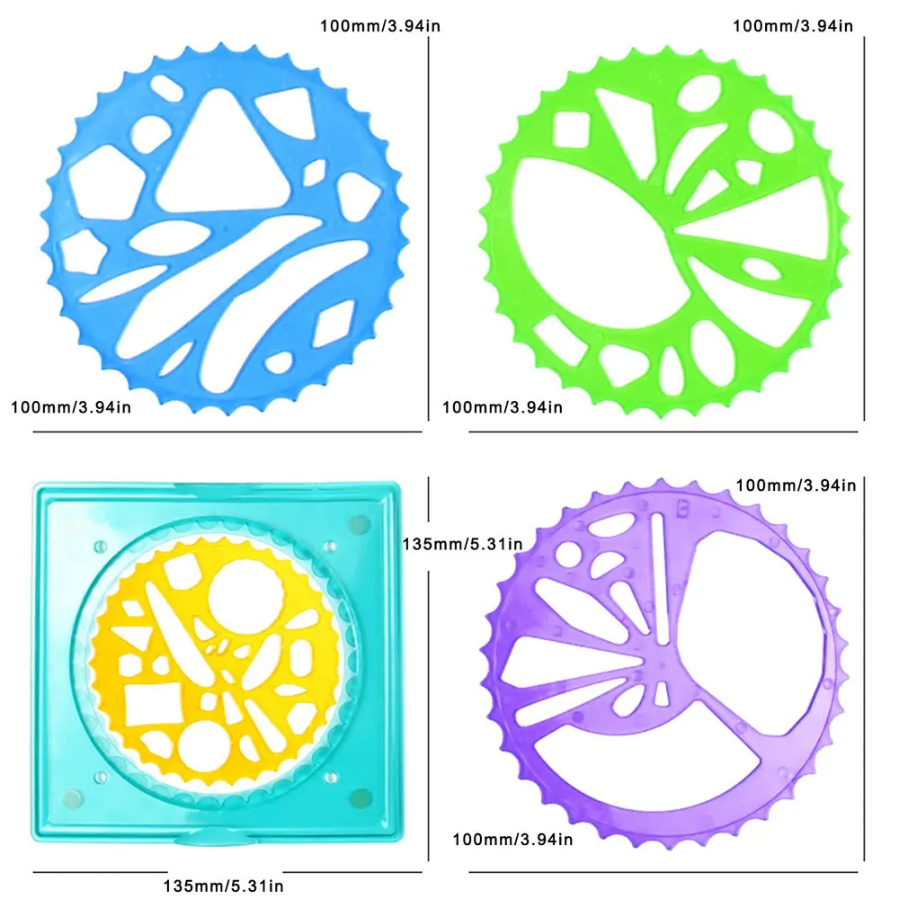 

22 Pcs/set Variety Flower Ruler Set Stress Relief Toy Stationery For Painting Practice Template Ruler Set