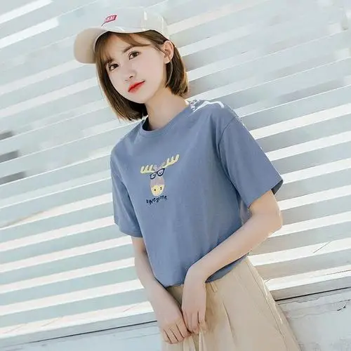 2020 футболки женская одежда Коралловая летняя модная футболка красная | Женская