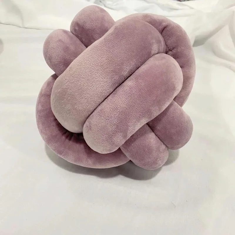 Скандинавская Подушка с узлом подушка на спинку дивана однотонная мягкая