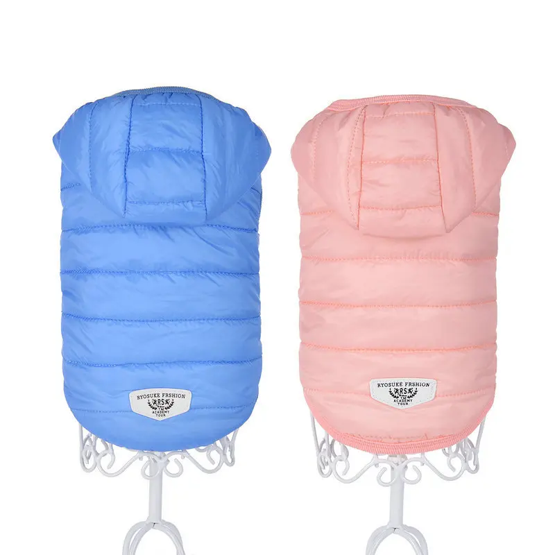 

Pink Blue Autumn Winter Pet Clothes For Dogs Hooded Dog Coat Jacket Warm Puppy Pet Clothing Chihuahua French Bulldog Clothes