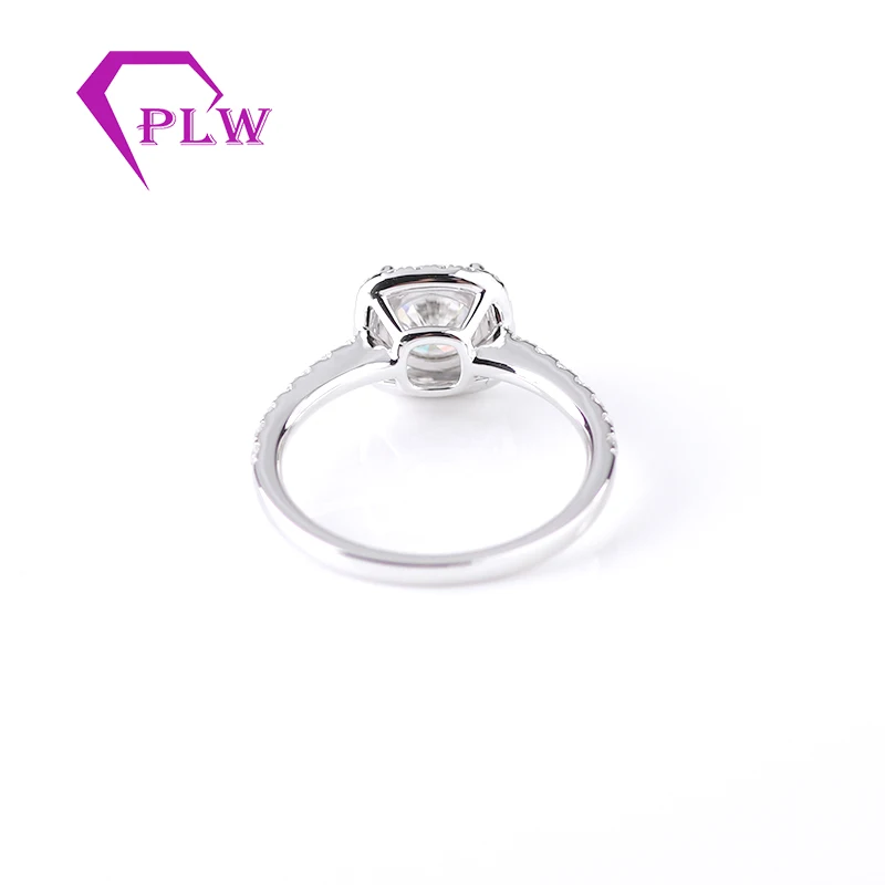 Обручальное кольцо с муассанитом и бриллиантом подушкой вечная бриллиант 2019 см 1