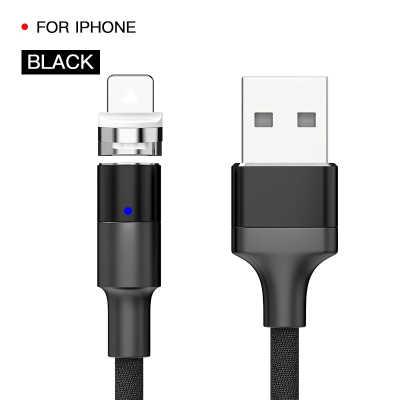 Black for iPhone IHaitun роскошный Магнитный usb-кабель 3A type C для samsung QC 3,0 type C Micro Quick Charge 4,0 Fast type-C для iPhone 11 Oneplus 7 Huwei P30 Pro Samsung S10 Plus Note 10 X 8 Xiaomi 9 Redmi Note 7 - Цвет: Black for iPhone