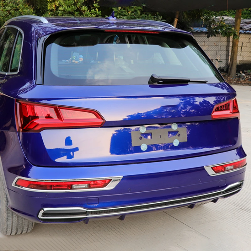 

Loyalty for Audi Q5L 2018 2019 Car back rear Fog light lamp Trim Frame Cover ABS Matter Silver Car Accessories Auto Styling