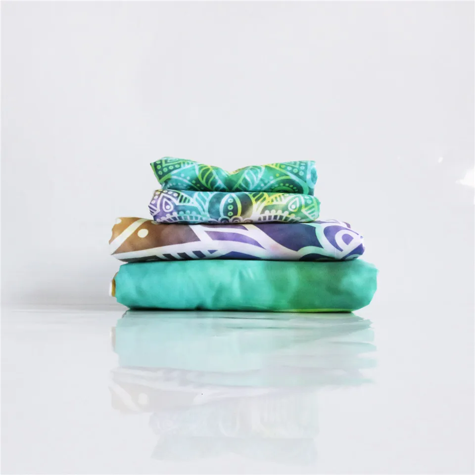 Blesslive цветок лотоса Tie Dye постельное белье 3 шт. богемный Мандала пододеяльник Желтый Фиолетовый Зеленый Tye Dye домашний текстиль