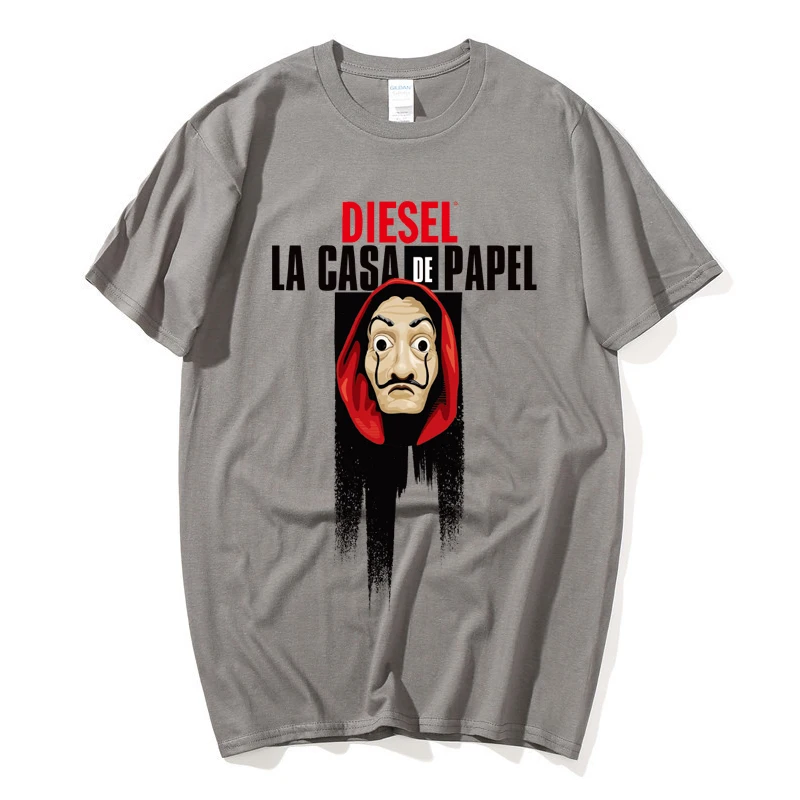 

Clown cartoon printing men's T-shirt summer new breathable T-shirt simple fashion clothing O-neck cotton top for men