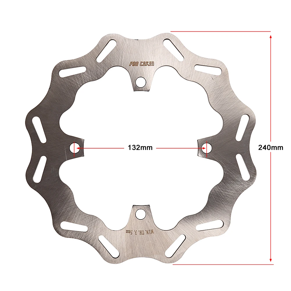 Задняя тормозная дисковая тормозная система для мотоцикла Kawasaki KX125 250 03-08 KX250F 04-18 KX450F 06-18 KLX450R 08-15 Motocross Dirt Bike на 240 мм.
