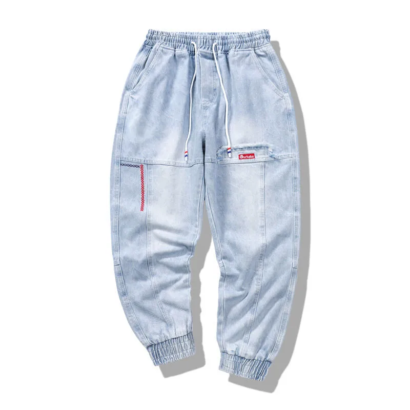 

2021 New Streetwear Hip Hop Cargo Pants Men's Jeans Cargo Pants Elastic Harun Pants Joggers Pants In Autumn and Spring Men Cloth