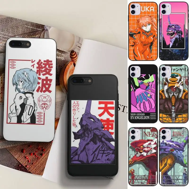 

Cute Genesis E-Evangeliom Japan Anime Phone Case Fundas Shell Cover For Iphone 6 6s 7 8 Plus Xr X Xs 11 12 13 Mini Pro Max