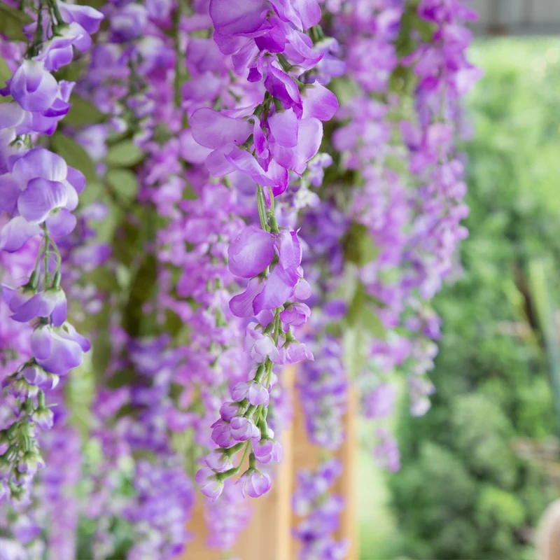 

1.8M Simulation Wisteria Flower Vine Simulation Plant Ivy Wall Wedding Arch Home Party Garden Hotel Hanging Green Plant Decor