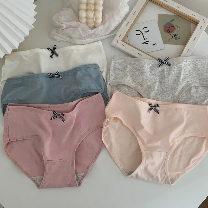 

Женские модные новые весенние трусики 2021 в японском стиле для девушек средней талии тонкие трусы для студентов