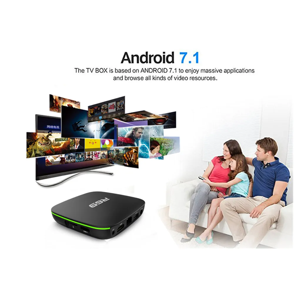ТВ-приставка Allwinner H3 на Android 7 1 четыре ядра + 8 Гб Wi-Fi 1080P HD 2 16 | Электроника