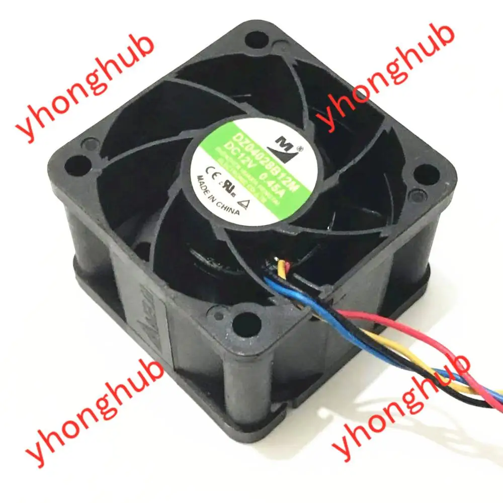 Huaxia DZ04028B12M DC 12V 0.45A 40x40x28 мм 4 провод Сервер вентилятор охлаждения|Кулеры и системы