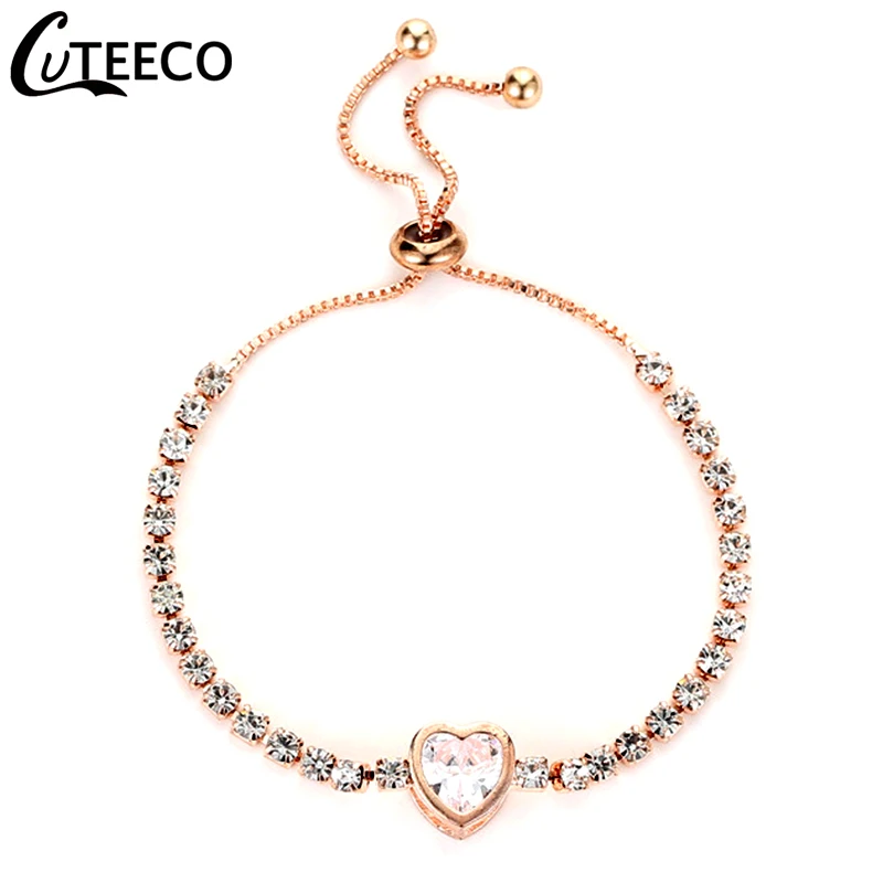 AJ3238-3 CUTEECO европейские модные женские Подвески браслет кубического циркония бренд браслет Бесконечность Браслеты для женщин ювелирные изделия подарок - Окраска металла: AJ3238-3