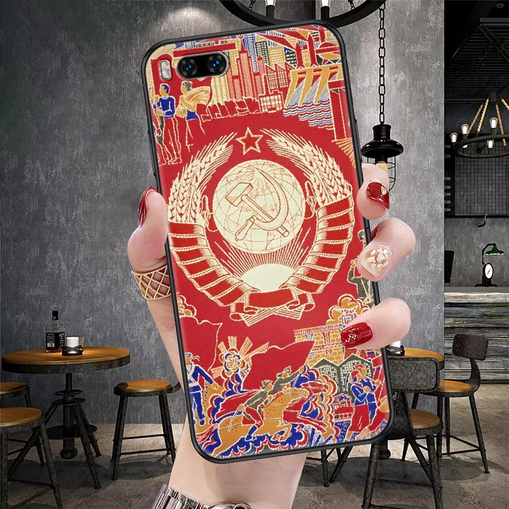 Чехол для телефона с советским флагом СССР Xiaomi Mi Note 8 9 10 11 9T 10T A3 Lite Pro Ультрачерный