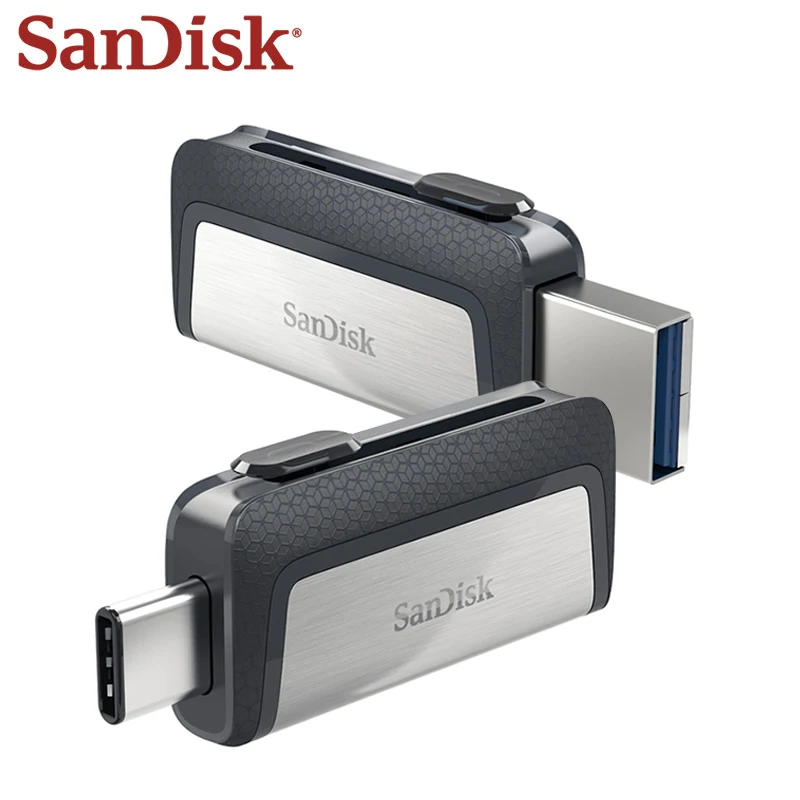 Флеш-накопитель sandisk, USB 3,1, двойной интерфейс, OTG, флеш-накопитель type-C, высокая память, 32 ГБ, 64 ГБ, 128 ГБ, USB флэш-диск