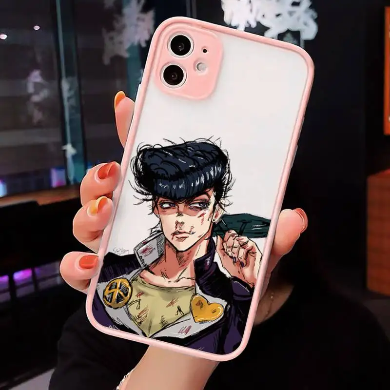 

Japan anime JoJos Bizarre Adventure Phone Cases matte transparent For iphone 7 8 11 12 plus mini x xs xr pro max cover