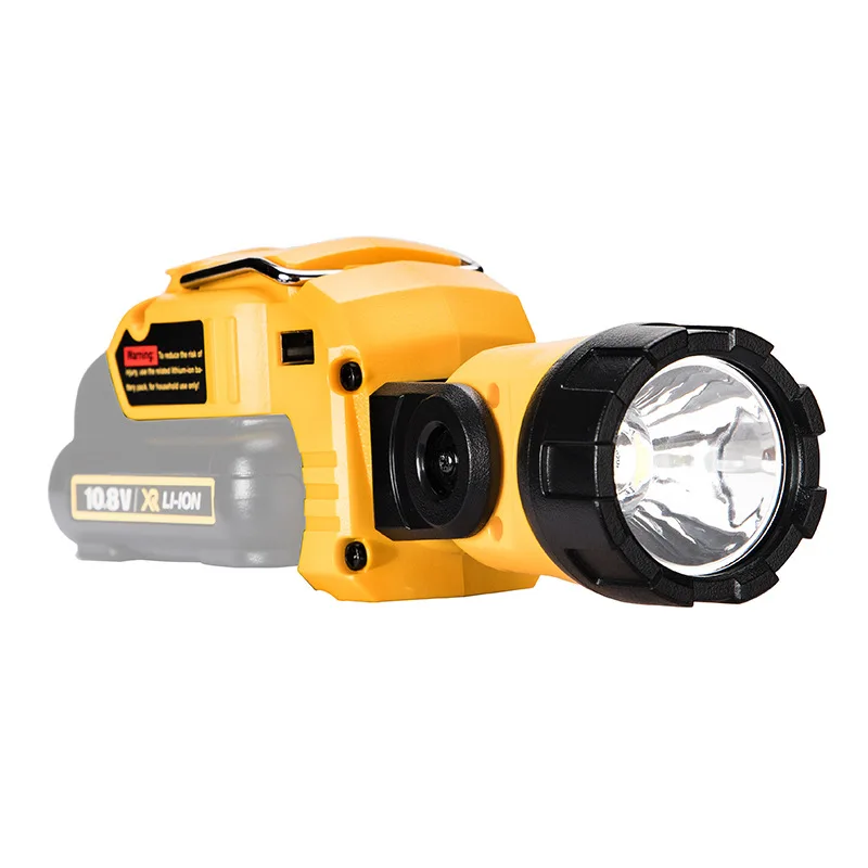 Portable Spotlight LED Warning Light Work Lamp Flashlight USB Charger for Dewalt DCB120 10.8V 12V Li-ion Battery Free Shiping | Автомобили