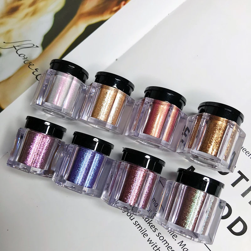 UCANBE 8 голографические металлические Duochrome тени для век Кристальные блестящие