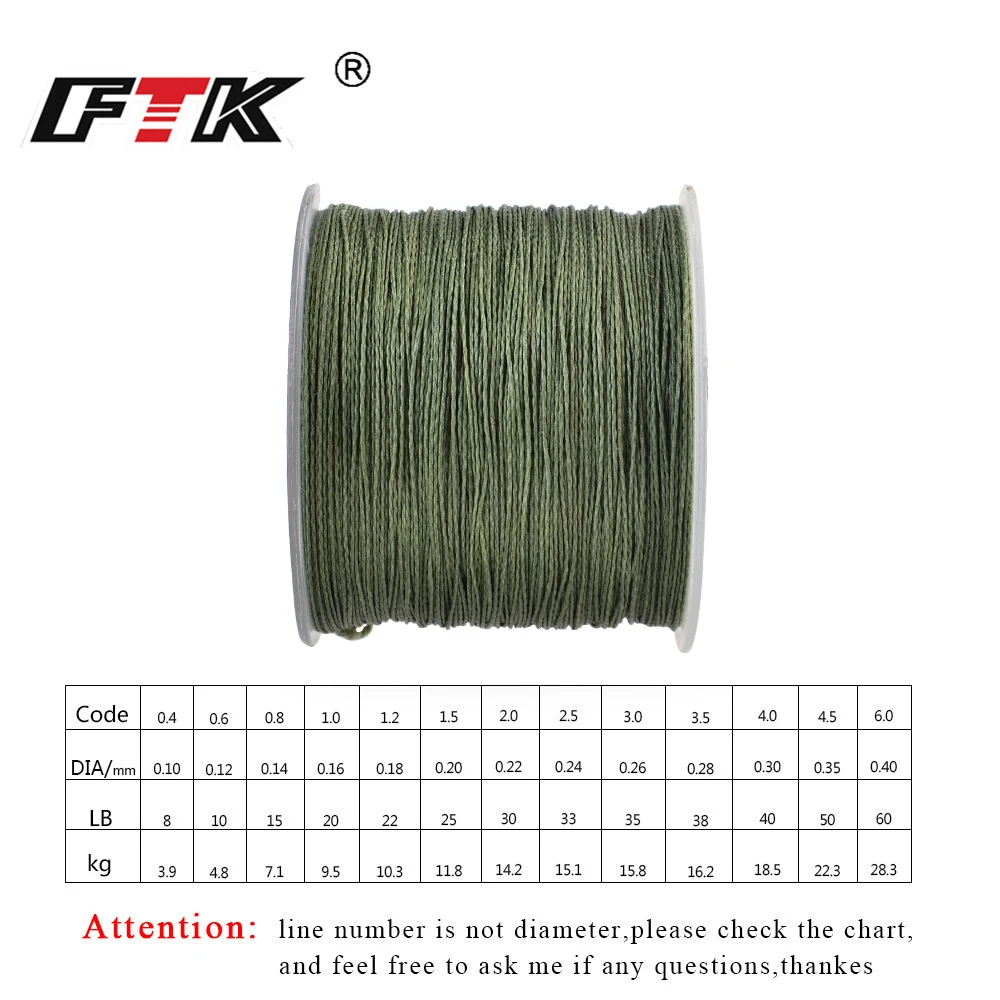 FTK 114M 4 Strands PE Braided Wire Fishing Line 125Yards 0.10mm-0.40mm 8LB-60LB Incredibly Strong Multifilament Fiber - купить по