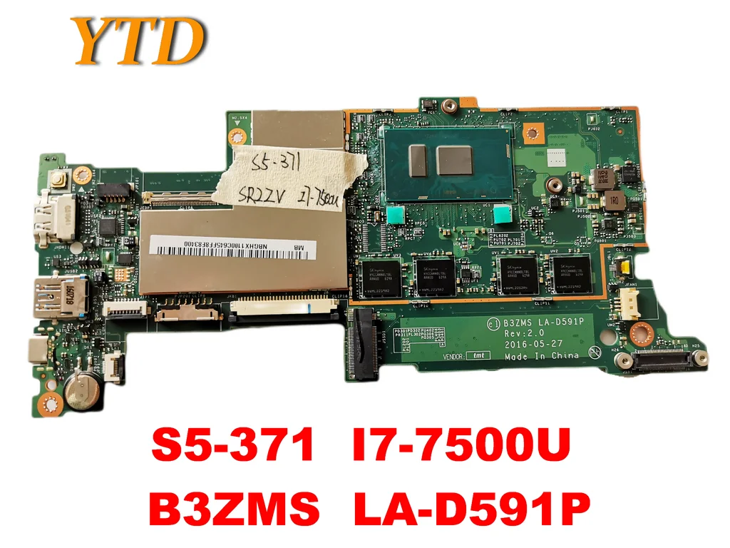 

Original for ACER S5-371 laptop motherboard S5-371 I7-7500U B3ZMS LA-D591P tested good free shipping