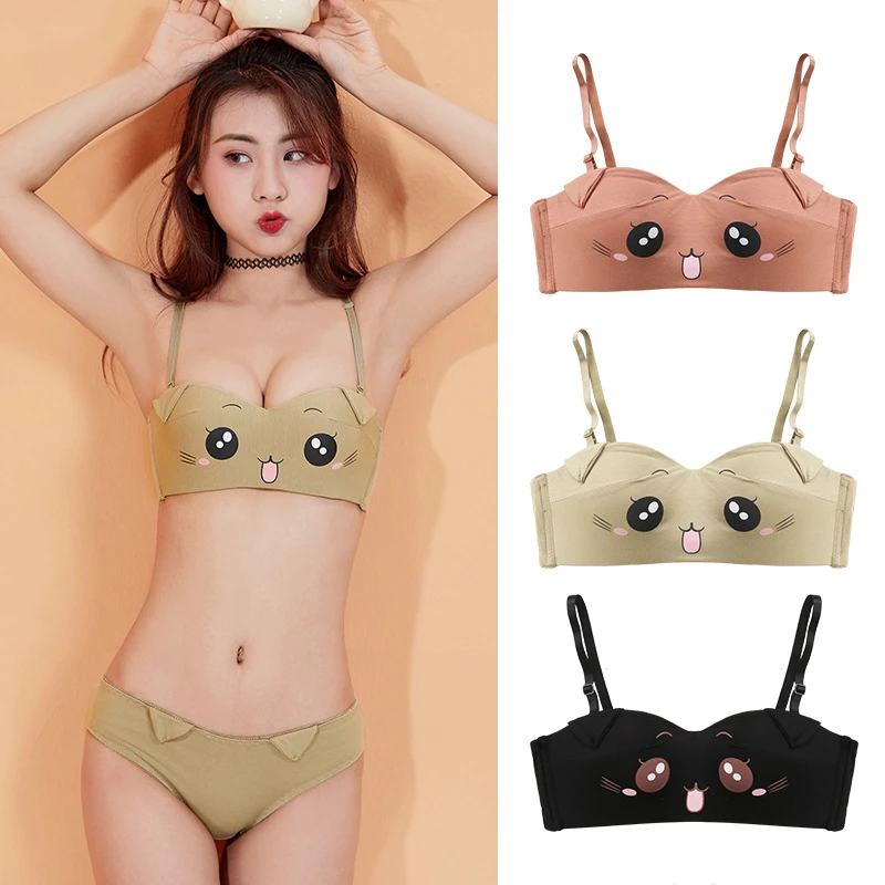 Новые удобные с забавными мордашками женское нижнее белье собранная без