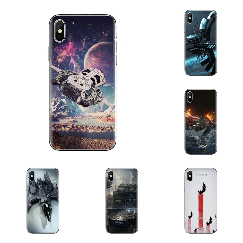 For Xiaomi Mi4 Mi5 Mi5S Mi6 Mi A1 A2 5X 6X 8 9 Lite SE Pro Max Mix 2 3 2S Silicone Phone Case Cover Star Citizen space battle |