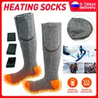1 пара зимних теплых греющих носков, электрические теплые носки с аккумулятором, удобные водонепроницаемые, электрические теплые носки для походов, в наличии на складе