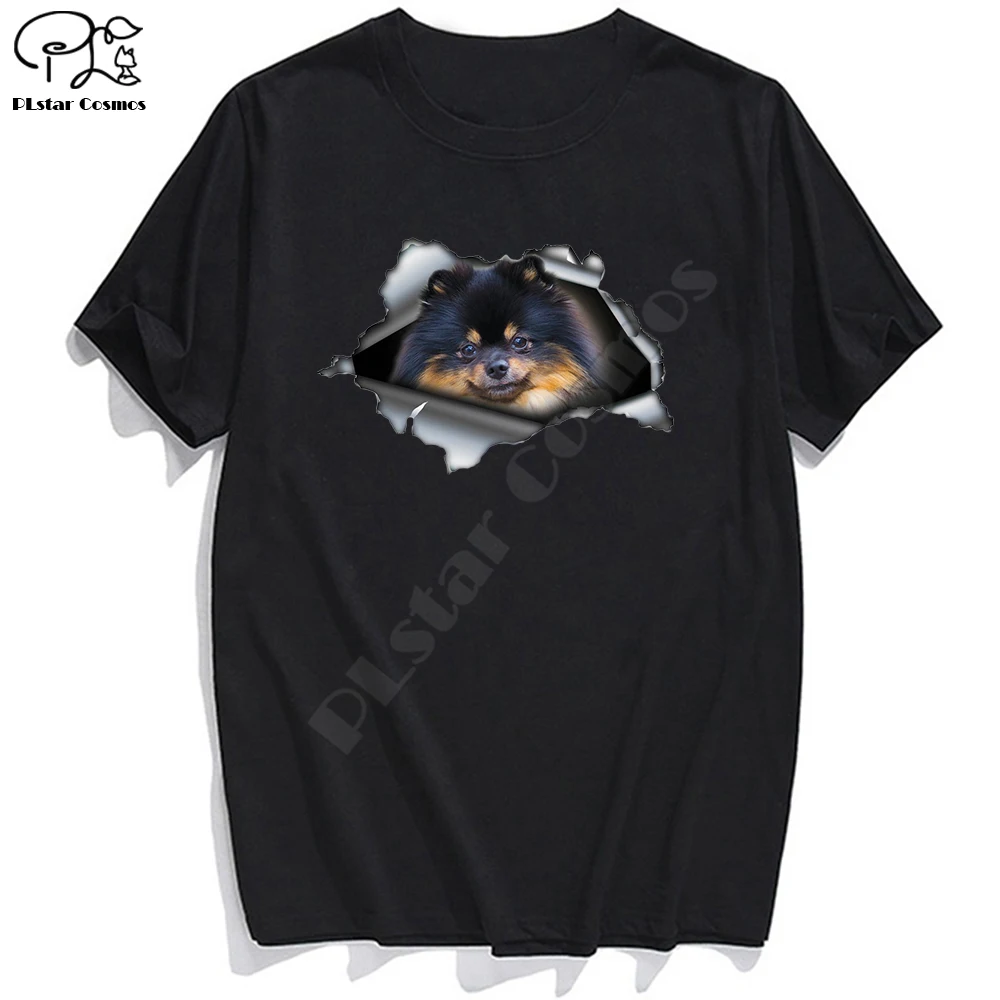 

T Shirt Fashion Brand summer funny dog printed t-shirt men for women shirts Hip hop tops black cotton tees style-1