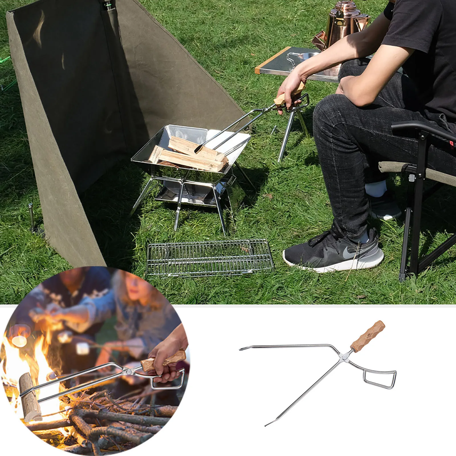 Ножницы для древесного угля ножницы огня инструмент барбекю древесный уголь