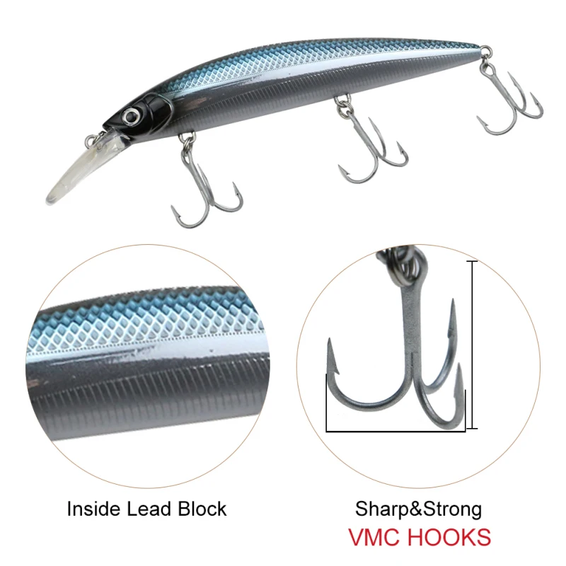 Runature 110 мм 37 г погружные Гольян рыболовные приманки искусственная жесткая