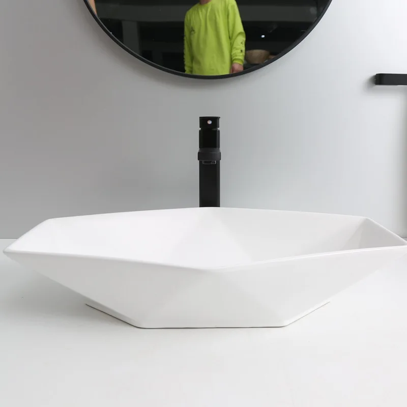 Белая керамическая раковина для ванной комнаты одного шампуня|Раковины ванной| |
