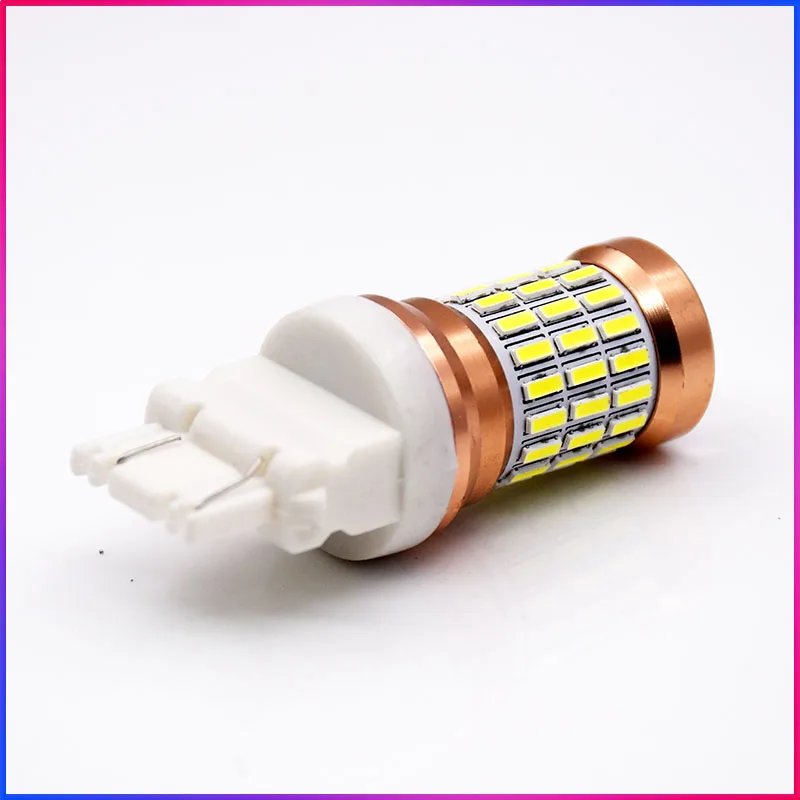 ShinMan 2PCS T25 3157 P27/7W P27W Super Bright 60smd 4014LED Car Brake Bulb Auto Turn Signal Lamp Daytime Running Light White | Автомобили
