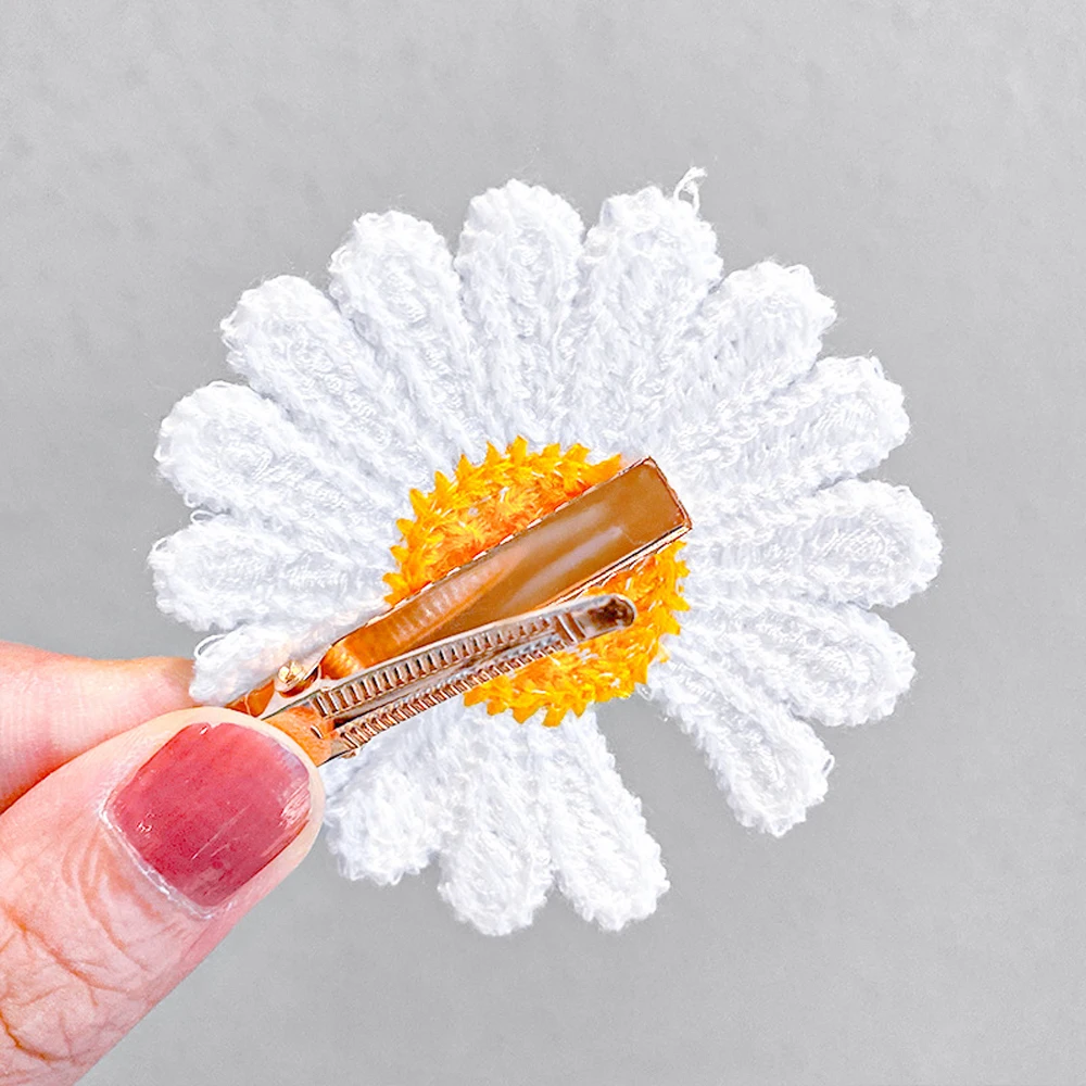 

6PCS/Set Girls Knitting Flower Hair Duckbill Clips Sweet Hairpins Small Daisies Barrettes Cute Headband Fashion Hair Accessories