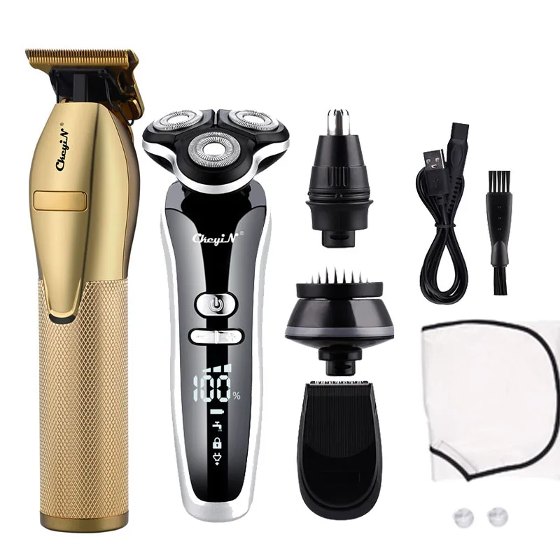 

Rechargeable Shaver Razor Triple Blade Beard Trimmer Machine Hair clipper Nose Hair Cut Electric Beard Shaving Barbeador