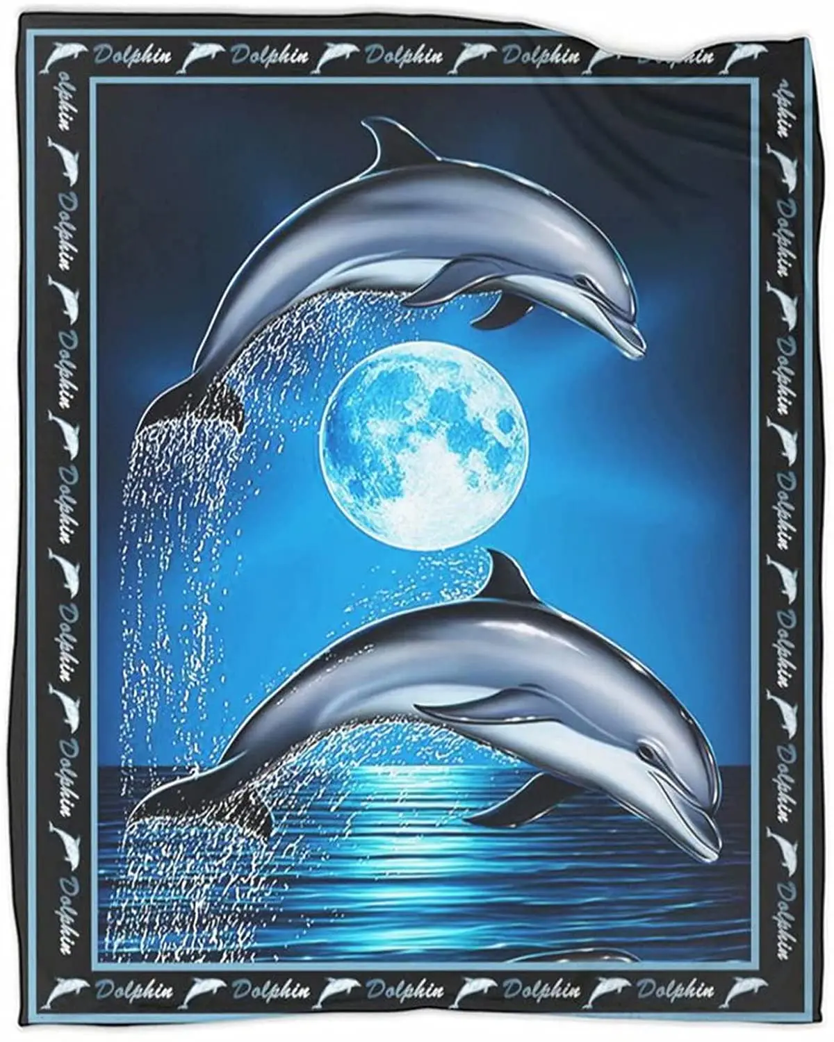 

Одеяло Фланелевое мягкое легкое с рисунком дельфинов