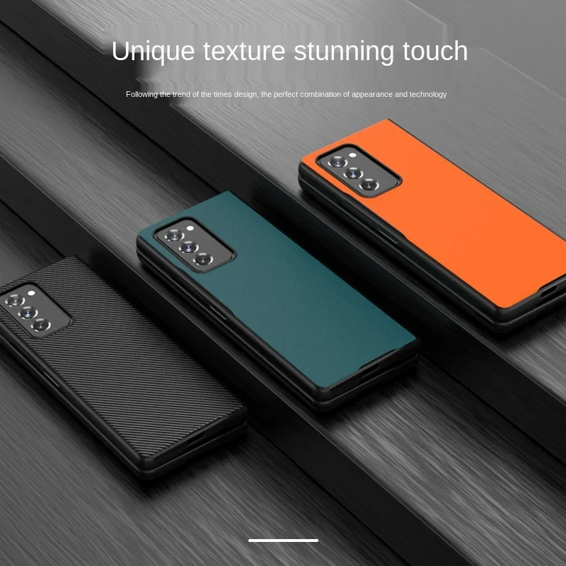 

For S Galaxy Z Fold 2 Case Folding Genuine Leather Shockproof Cover For S W20 5G F9000 Case Galaxy Z Fold 2 5G Case