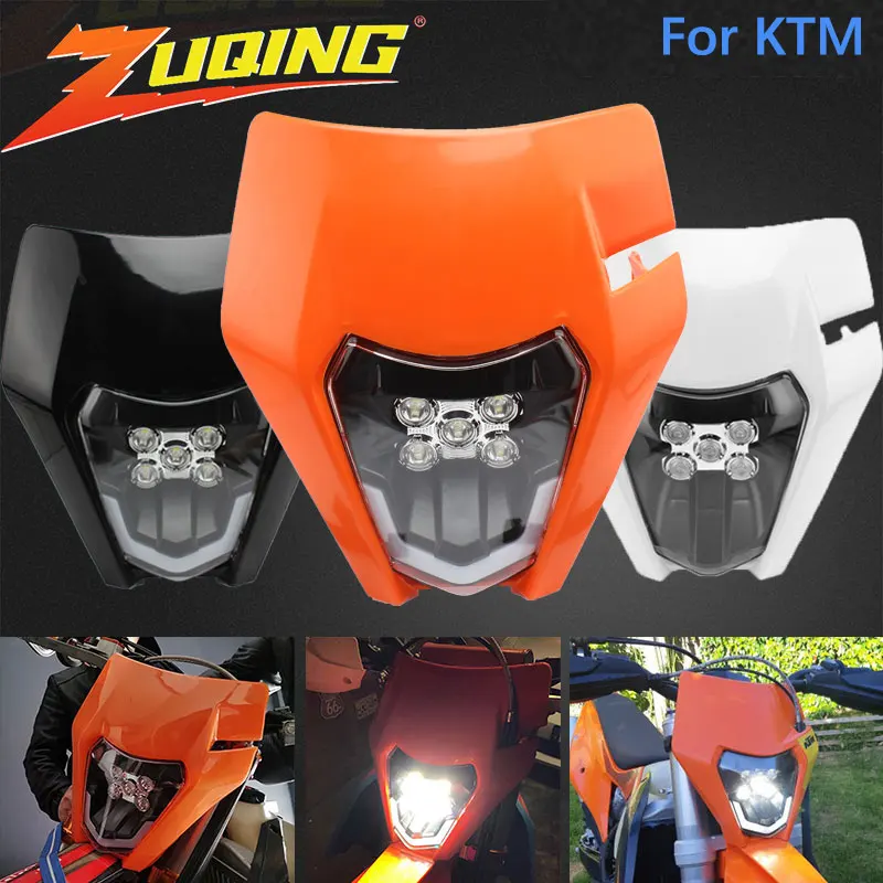 For KTM Headlight Plate Led  EXC 300 SX XC XCW 125-450 Universal Motocross Dirt Bike Motorcycle Accessories Enduro Headlight