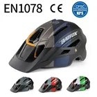 Горный велосипедный шлем Batfox, красная предупреждающая лампа, цельноформованный, с большими полями, для горных велосипедов