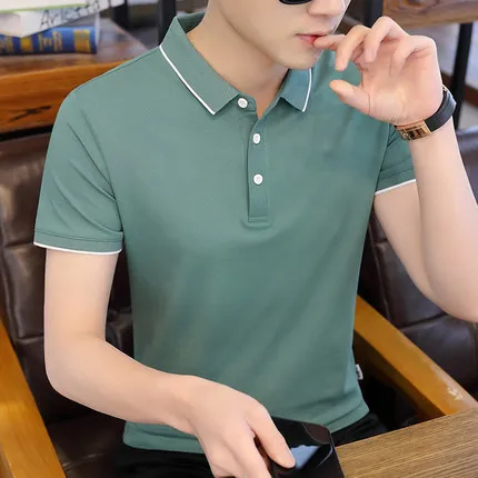 

Summer men's business casual short sleeve t-shirt 3642