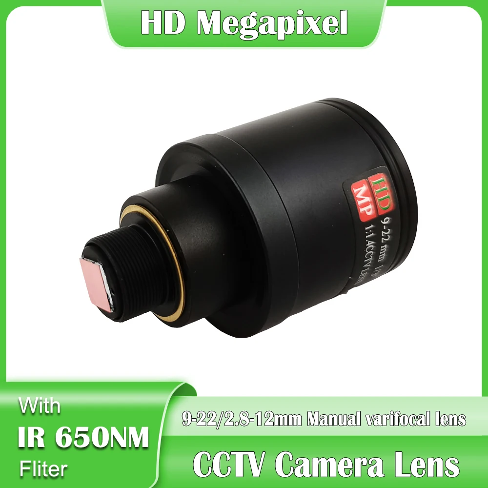 NEOCoolcam 9-22mm 2.8-12mm manual varifocal zoom lens fixed iris HD CCTV camera lens zoom & focus M12 for Video Security Camera