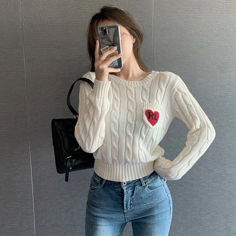 Весна Осень Зима Одежда Женский свитер милый стиль Ulzzang пуловеры модный бренд