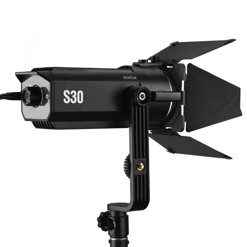 Godox S30 30 Вт фокусирующий СВЕТОДИОДНЫЙ фотографии; непрерывный Регулируемый светильник Точечный светильник с дверцей сарая для профессиональной фотостудии